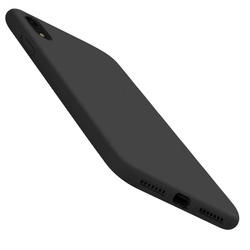 Husa telefon din silicon flexibil cu interior din material impotriva zgarieturilor , Gema Mixt pentru Apple iPhone XR , negru