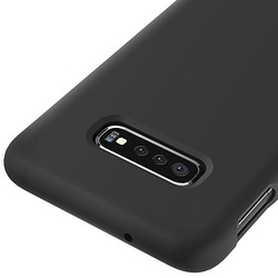 Husa telefon din silicon flexibil cu interior din material microfibra impotriva zgarieturilor , Gema Mixt pentru Samsung Galaxy S10E , albastru inchis