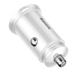 Incarcator auto Baseus Circular PPS Universal Smart USB Quick Charge 4.0 QC 4.0 and USB-C PD 3.0 SCP , alb