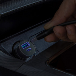 Incarcator auto Baseus PPSUSB / USB Typ C Quick Charge 4.0 QC4+ Power Delivery 3.0 VOOC SCP AFC MTKPE negru (CCYS-C01)