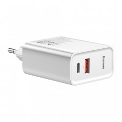Incarcator priza + cablu Type C, Baseus Speed PPS Quick charger C+U 30W EU USB / USB Type C PD Quick Charge 3.0 QC3.0 + USB Type C