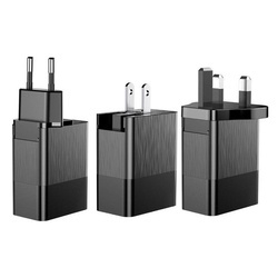 Incarcator telefon pentru calatorii cu 3 adaptoare pentru prize diferite, Baseus Duke 3x USB 3.4A , negru