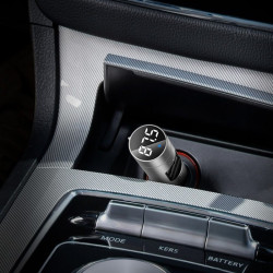 Modulator FM bluetooth si incarcator MP3 fără fir Baseus Energy Column Car (Wireless 5.0 + 5V / 3.1A) Gri
