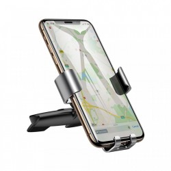 Suport auto cu rotire 360 pentru telefon cu prindere in fanta pentru CD , Baseus Metal Age Gravity , gri