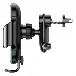 Suport auto telefon cu deschidere si inchidere automata si incarcare Wireless de 15 w , Baseus , negru (WXHW03-01)