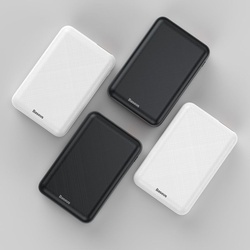 Baterie externa/Power bank mini cu ecran digital , Baseus Mini S , 10000 mAh USB + USB-C PD + Lightning , negru