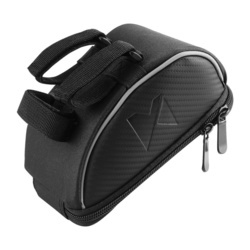 Borseta bicicleta Wozinsky cu husa telefon impermeabila pentru telefoane pana in 6.5 inch, cablu jack 3.5 mm inclus , montare pe ghidon , 0.9 L , neagra
