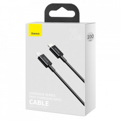 Cablu Baseus Superior USB Type C - Lightning fast charging data cable Power Delivery 20 W 1 m black (CATLYS-A01)