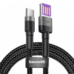 Cablu de date Baseus Cafule HW Quick Charging USB Double-sided Blind Interpolation For Type-C 40W 1m Gri+Negru