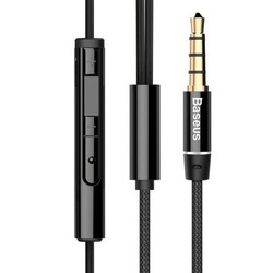 Casti audio telefon cu telecomanda pentru controlul volumului , Baseus Enock H06 , jack 3.5 mm , negru