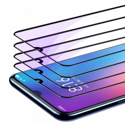 Folie din sticla full screen 3D curbata cu margini moi, filtru lumina albastra, Baseus, pentru Xiaomi Mi 9, 0.3 mm, negru