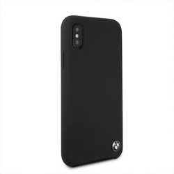 Husa telefon din silicon cu interior din microfibra , tip bumper , Bmw pentru Apple iPhone X/Xs , neagra