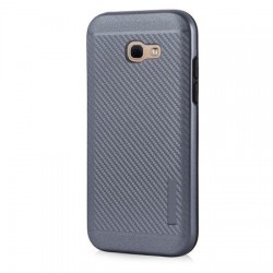 Husa telefon Puky Carbon cu placuta metalica incorporata pentru Xiaomi Redmi Note 4X / Note 4 (Snapdragon / MediaTek) , gri