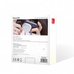 Incarcator wireless original Baseus Suction Cup Wireless , incarcare rapida , safe , QI charge , alb
