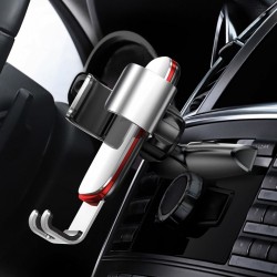 Suport auto cu rotire 360 pentru telefon cu prindere in fanta pentru CD , Baseus Metal Age Gravity , gri
