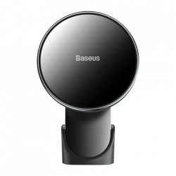 Suport telefon mobil magnetic Baseus incarcator wireless Qi 15 W (compatibil MagSafe pentru iPhone) negru (WXJN-01)