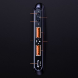 Adaptor pentru jocuri mobile Baseus Gamo 2x USB HUB GA01 pentru tastatură și mouse-ul negru (GMGA01-01)