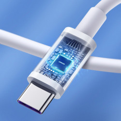 Cablu Joyroom fast charging USB - USB Type C Quick Charge Power Delivery 5 A 45 W 1 m white (S-1050M7)