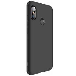 Husa 360° Matte Full Protection Gema Mixt pentru Xiaomi Mi A2 Lite / Redmi 6 Pro (fata + spate ) , negru