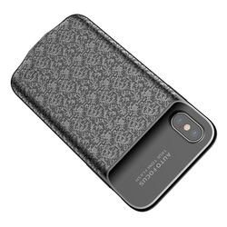 Husa telefon cu baterie incorporata de 3500 mAh , Baseus Plaid Backpack pentru Apple iPhone X/Xs , neagra