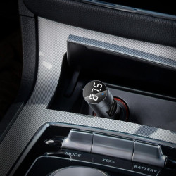 Modulator FM bluetooth si incarcator MP3 fără fir Baseus Energy Column Car (Wireless 5.0 + 5V / 3.1A) Gri închis