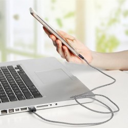 Set 2 cabluri de date si incarcare Dux Ducis K Two , 1 x Micro Usb 100 cm 5V 2A si 1 x Micro Usb 20 cm 5V 3A , albastru