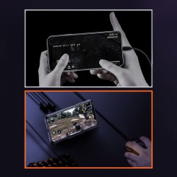 Adaptor pentru jocuri mobile Baseus Gamo 2x USB HUB GA01 pentru tastatură și mouse-ul negru (GMGA01-01)