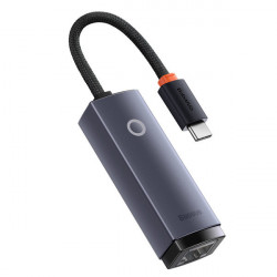 Adaptor USB tip C din seria Baseus Lite - mufa LAN RJ45 1000Mbps negru (WKQX000313)