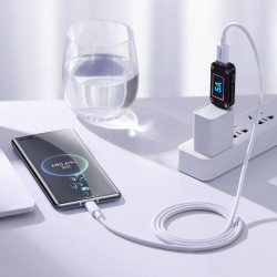Cablu Joyroom fast charging USB - USB Type C Quick Charge Power Delivery 5 A 45 W 1 m white (S-1050M7)