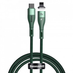 Cablu magnetic Baseus Zinc USB Type C - Lightning Power Delivery 20 W 2 m green (CATLXC-01)