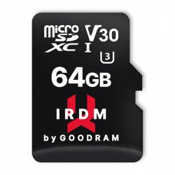 Card de memorie Goodram Microcard 64 GB micro SDHC SDXC UHS-I U3 V30 memory card SD adapter black (IR-M3AA-1280R12)