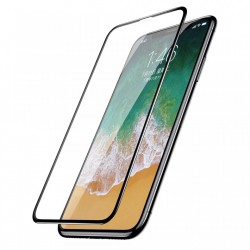 Folie protectie din sticla securizata privacy, Baseus Full Coverage 3D, pentru Apple iPhone XS / X, negru