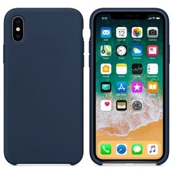 Husa telefon din silicon flexibil cu interior din material impotriva zgarieturilor , Gema Mixt pentru iPhone X/Xs , albastru inchis