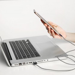 Set 2 cabluri de date si incarcare Dux Ducis K Two , 1 x Micro Usb 100 cm 5V 2A si 1 x Micro Usb 20 cm 5V 3A , silver
