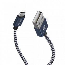 Set 2 cabluri de date si incarcare Dux Ducis K Two , 1 x Micro Usb 100 cm 5V 2A si 1 x Micro Usb 20 cm 5V 3A , albastru