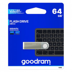 Stick USB Goodram pendrive 64 GB USB 2.0 20 MB/s (rd) - 5 MB/s (wr) flash drive silver (UUN2-0640S0R11)