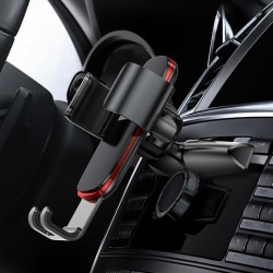 Suport auto cu rotire 360 pentru telefon cu prindere in fanta pentru CD , Baseus Metal Age Gravity , negru