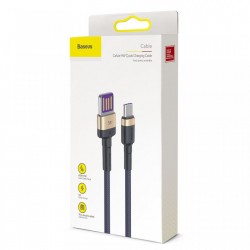 Cablu de date Baseus Cafule HW Quick Charging USB Double-sided Blind Interpolation For Type-C 40W 1m Albastru+Auriu