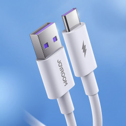 Cablu Joyroom fast charging USB - USB Type C Quick Charge Power Delivery 5 A 45 W 1 m white (S-1050M7)