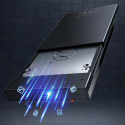 Carcasa/Rack Baseus HDD extern HDD carcasă SSD SATA 2,5 '' USB 3.2 Gen 1 (5 Gbps) USB Typ C + cablu negru (CAYPH-B01)