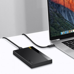 Carcasa/Rack HDD extern ,Baseus, SSD SATA 2,5 '' USB 3.2 Gen 2 (10 Gbps) USB Typ C + cablu, negru (CAYPH-C01)