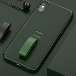 Husa telefon, Baseus Little Tail, cu curea ajustabila din silicon, pentru iPhone XS / X, negru+verde
