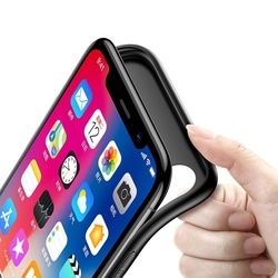 Husa telefon cu baterie incorporata de 3500 mAh , Baseus Plaid Backpack pentru Apple iPhone X/Xs , neagra