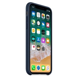 Husa telefon din silicon flexibil cu interior din material impotriva zgarieturilor , Gema Mixt pentru iPhone X/Xs , albastru inchis