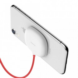 Incarcator wireless original Baseus Suction Cup Wireless , incarcare rapida , safe , QI charge , alb