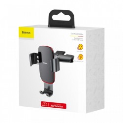 Suport auto cu rotire 360 pentru telefon cu prindere in fanta pentru CD , Baseus Metal Age Gravity , negru