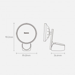 Suport telefon mobil magnetic Baseus incarcator wireless Qi 15 W (compatibil MagSafe pentru iPhone) negru (WXJN-01)