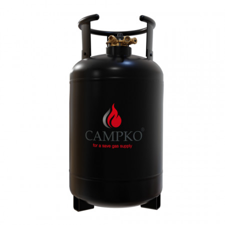 Rezervor GPL reincarcabil din otel cu multivalva si indicator umplere, 30/24l