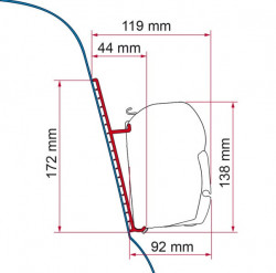 Adaptor copertina Fiamma F45 pentru acoperis fibra de sticla Ford Transit