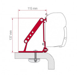 Adaptor copertina Fiamma F45 pentru acoperis plat, cod Fiamma 98655-316